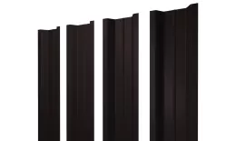 Штакетник П-образный В с прямым резом 0,5 PurPro RAL 9005 черный купить в екатеринбурге