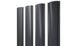 Штакетник Полукруглый Slim с прямым резом 0,5 Drap TX RAL 7024 мокрый асфальт купить в екатеринбурге