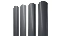 Штакетник Полукруглый Slim фигурный 0,45 Drap-double TX RAL 7024 мокрый асфальт купить в екатеринбурге