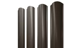 Штакетник Полукруглый Slim фигурный 0,45 Drap-double TX RR 32 темно-коричневый купить в екатеринбурге
