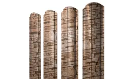 Штакетник Полукруглый Slim фигурный 0,45 Print Elite Sand Stone TwinColor купить в екатеринбурге