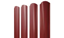 Штакетник Полукруглый Slim фигурный 0,5 Satin RAL 3011 коричнево-красный купить в екатеринбурге