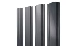 Штакетник Прямоугольный с прямым резом 0,4 PE-Double RAL 7024 мокрый асфальт купить в екатеринбурге