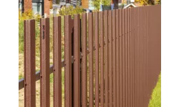 Штакетник Прямоугольный с прямым резом 0,5 Satin Matt RAL 8017 шоколад купить в екатеринбурге