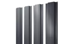 Штакетник Прямоугольный с прямым резом 0,5 Satin Matt TX RAL 7024 мокрый асфальт купить в екатеринбурге