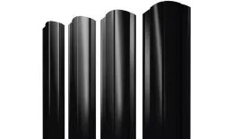 Штакетник Круглый фигурный 0,5 Satin Matt TX RAL 9005 черный купить в екатеринбурге