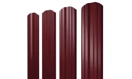 Штакетник Twin фигурный 0,5 PurLite Matt RAL 3005 красное вино купить в екатеринбурге