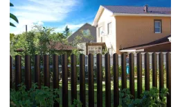 Штакетник Круглый фигурный 0,45 Drap ST RAL 3005 красное вино купить в екатеринбурге