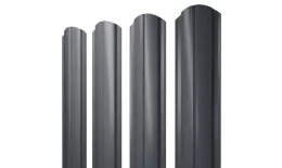 Штакетник Полукруглый Slim фигурный 0,45 Drap RAL 7024 мокрый асфальт купить в екатеринбурге