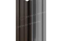 Штакетник металлический МЕТАЛЛ ПРОФИЛЬ LАNE-T 16,5х99 (VALORI-20-DarkBrown-0.5) купить 