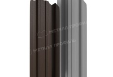 Штакетник металлический МЕТАЛЛ ПРОФИЛЬ LАNE-O 16,5х99 (VALORI-20-DarkBrown-0.5) купить 