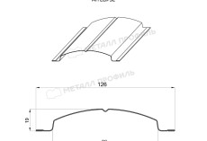 Штакетник металлический МЕТАЛЛ ПРОФИЛЬ ELLIPSE-O 19х126 (VikingMP-01-8017-0.45) купить 