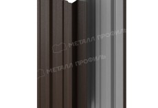 Штакетник металлический МЕТАЛЛ ПРОФИЛЬ TRAPEZE-T 16,5х118 (VALORI-20-DarkBrown-0.5) купить 