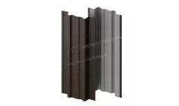 Штакетник металлический МЕТАЛЛ ПРОФИЛЬ TRAPEZE-T 16,5х118 (VALORI-20-DarkBrown-0.5) купить в екатеринбурге