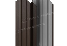 Штакетник металлический МЕТАЛЛ ПРОФИЛЬ TRAPEZE-O 16,5х118 (VALORI-20-DarkBrown-0.5) купить 