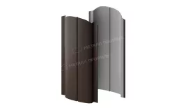 Штакетник металлический МЕТАЛЛ ПРОФИЛЬ ELLIPSE-O 19х126 (VALORI-20-DarkBrown-0.5) купить в екатеринбурге