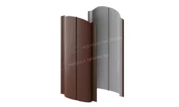 Штакетник металлический МЕТАЛЛ ПРОФИЛЬ ELLIPSE-O 19х126 (VALORI-20-Brown-0.5) купить в екатеринбурге