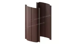 Штакетник металлический МЕТАЛЛ ПРОФИЛЬ ELLIPSE-T 19х126 (VikingMP Д-01-8017\8017-0.45) купить в екатеринбурге