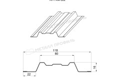 Штакетник металлический МЕТАЛЛ ПРОФИЛЬ TRAPEZE-O 16,5х118 (VikingMP E-20-RR32-0.5) купить 