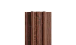 Штакетник металлический МЕТАЛЛ ПРОФИЛЬ TRAPEZE-T 16,5х118 (ECOSTEEL-01-МореныйДуб-0.5) купить в екатеринбурге