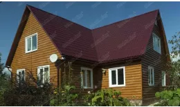 Сайдинг Блок-хаус 0,390 0,5 Satin RAL 3005 красное вино купить в екатеринбурге
