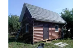 Сайдинг Блок-хаус 0,390 Grand Line 0,45 PE RAL 3003 рубиново-красный купить в екатеринбурге