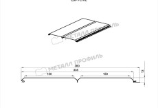 Сайдинг МЕТАЛЛ ПРОФИЛЬ Lбрус-XL-В-14х335 (ECOSTEEL-01-МореныйДуб-0.5) купить 