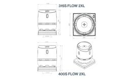 FLOW 400S 2XL вентиляционный выход + основание 724x724 серый купить в екатеринбурге