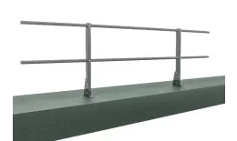 Ограждение кровельное для парапета на плоскую кровлю RAL 7004(2,0х0,9м) купить в екатеринбурге