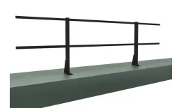 Ограждение кровельное для парапета на плоскую кровлю RAL 9005 (2,0х0,9м) купить в екатеринбурге