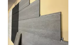 Фиброцементный сайдинг FCS wood click шип-паз ФАКТУРА ДЕРЕВА серый в массе купить в екатеринбурге