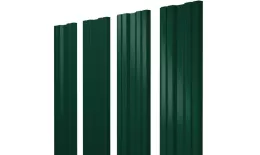 Штакетник Twin с прямым резом 0,5 Satin Matt RAL 6005 зеленый мох купить в екатеринбурге