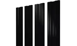 Штакетник Twin с прямым резом 0,5 Satin Matt TX RAL 9005 черный купить в екатеринбурге