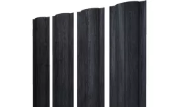 Штакетник Круглый с прямым резом 0,45 Print Premium Grey Wood TwinColor купить в екатеринбурге
