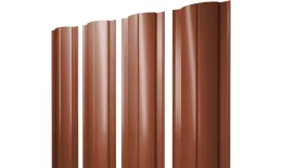 Штакетник Круглый с прямым резом 0,5 Satin Matt RAL 8004 терракота купить в екатеринбурге