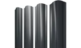 Штакетник Круглый фигурный 0,5 Satin Matt TX RAL 7016 антрацитово-серый купить в екатеринбурге