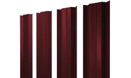 Штакетник М-образный В с прямым резом 0,5 Satin Matt TX RAL 3005 красное вино купить в екатеринбурге