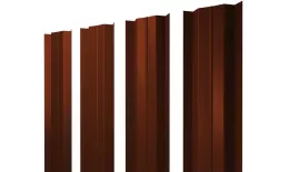 Штакетник М-образный В с прямым резом 0,5 Satin RAL 3009 оксидно-красный купить в екатеринбурге