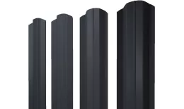Штакетник М-образный В фигурный 0,5 Satin Matt TX RAL 7024 мокрый асфальт купить в екатеринбурге