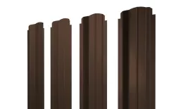 Штакетник П-образный B фигурный 0,5 PurPro Matt 275 RAL 8017 шоколад купить в екатеринбурге