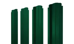 Штакетник П-образный B фигурный 0,5 Satin Matt RAL 6005 зеленый мох купить в екатеринбурге