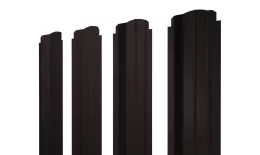 Штакетник П-образный B фигурный 0,5 Satin Matt RAL 9005 черный купить в екатеринбурге