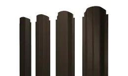 Штакетник П-образный А фигурный 0,5 PurLite Matt RR 32 темно-коричневый купить в екатеринбурге