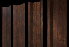 Штакетник П-образный В с прямым резом 0,45 Print Premium Cherry Wood Dark FTC купить 