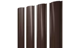 Штакетник Полукруглый Slim с прямым резом 0,4 PE-Matt-Double RAL 8017 шоколад купить в екатеринбурге
