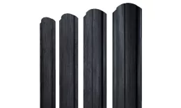 Штакетник Полукруглый Slim фигурный 0,45 Print Premium Grey Wood TwinColor купить в екатеринбурге