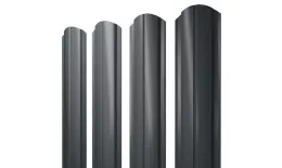 Штакетник Полукруглый Slim фигурный 0,5 PurLite Matt RAL 7016 антрацитово-серый купить в екатеринбурге