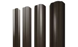 Штакетник М-образный А фигурный 0,5 GreenCoat Pural BT, matt RR 32 темно-коричневый (RAL 8019 серо-коричневый) купить в екатеринбурге