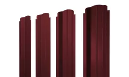 Штакетник П-образный B фигурный 0,5 Satin Matt RAL 3005 красное вино купить в екатеринбурге