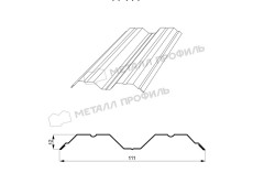 Штакетник металлический МЕТАЛЛ ПРОФИЛЬ М-111-О (ПЭ-01-RR32-0.45) купить 